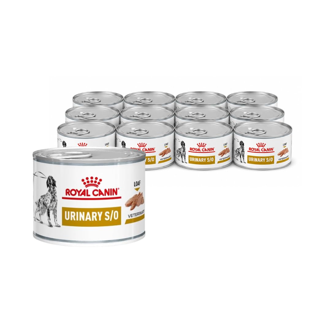 Royal Canin Veterinary S/O Mousse | 12 x 200 g | Alimento dietetico completo per cani | Può aiutare a sciogliere i calcoli di struvite | Proprietà fluidificanti delle vie urinarie