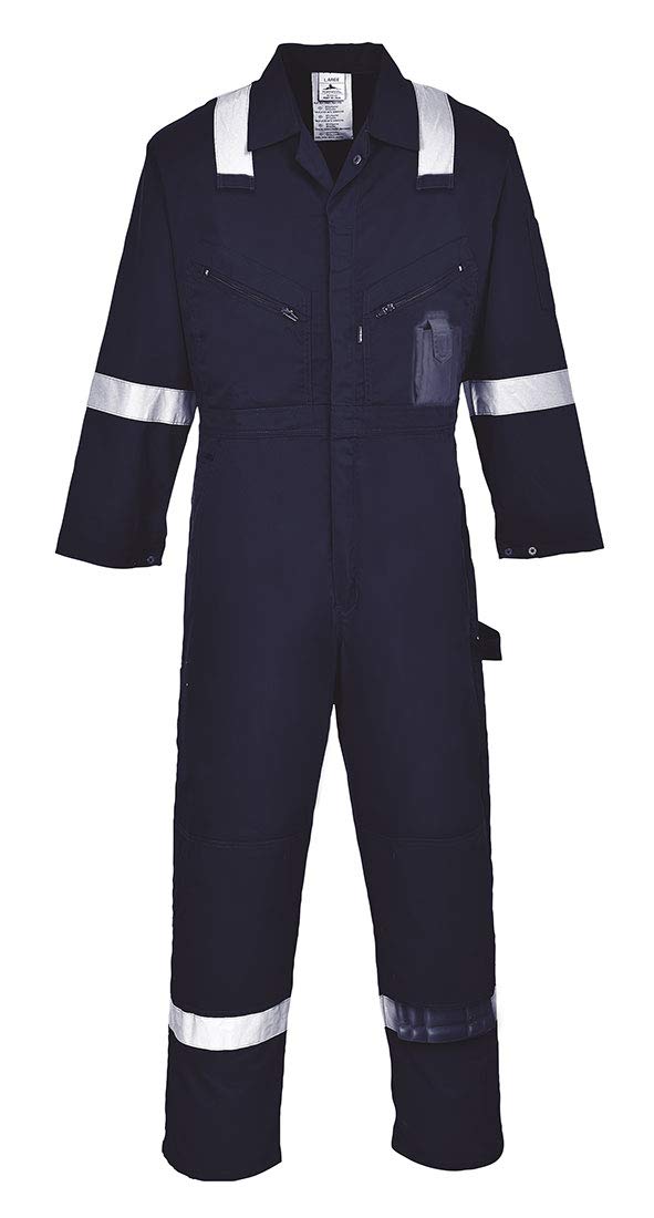 Portwest Navy Blue C814 Iona Zip Cotton Coverall