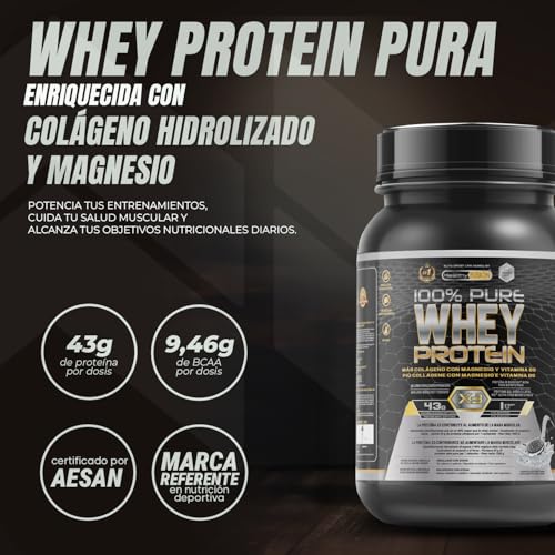 Miniatura 2 de Whey Protein Healthy Fusion Proteína Pura Con Colágeno, Magnesio Y Vitamina B6 43g Proteína 9g Bcaa Mejora Tus Entrenamientos, Aumenta Masa Muscular Y Fortalece Articulaciones 1 Kg