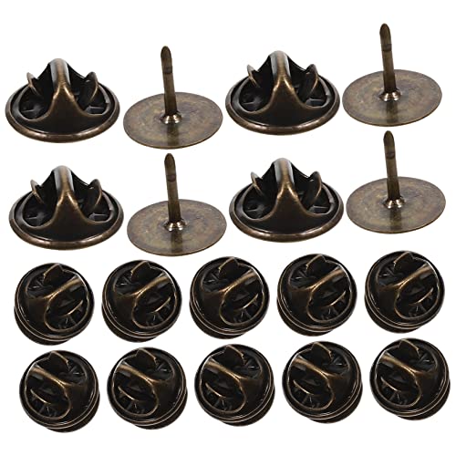 Homoyoyo Bronze Lapel Pin Backs Enamel Pin Replacement Tack for DIY Brooch Collar 50 Sets