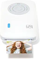 HPRT CP2100 Impressora fotográfica portátil para iPhone, impressora de imagens sem fio para smartphone, mini impressora colorida de foto móvel 2x3, tecnologia instantânea de sublimação de tinta