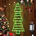 (New) Christmas Decoration Lights, 4.8ft LED Christmas Tree Lights, Christmas Hanging LED Ladder, 8 Light Modes Plug-in Waterproof Christmas Tree for Indoor Outdoor, Wall, Window, Garden - Green