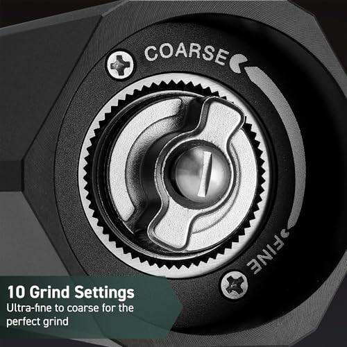 Image of HexClad Tabletop Salt and Pepper Mill Set and Carrying Caddy Holder with Adjustable Coarseness Settings