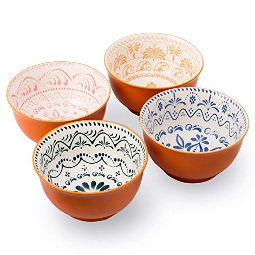 High Quality Large Ceramic Cereal Soup Pasta Bowl Set 4 Pcs Ceramic Bowls (4 Pack)