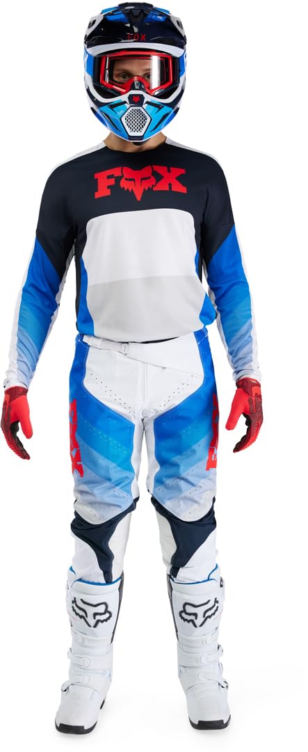 Fox 360 Fade Maglia da motocross, bianco/blu, M