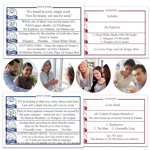 Wit’s End — A Smart, Mind-Bending Trivia &amp; Brain Teaser Game That Will Challenge Your Wits &amp; Knowledge — Adult &amp; Family Night Fun