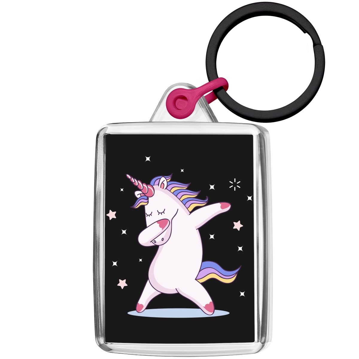 Pixly® Dabbing Unicorn Keyring Key Fob Keychain Joke Keepsake Funny Gift for Him Her