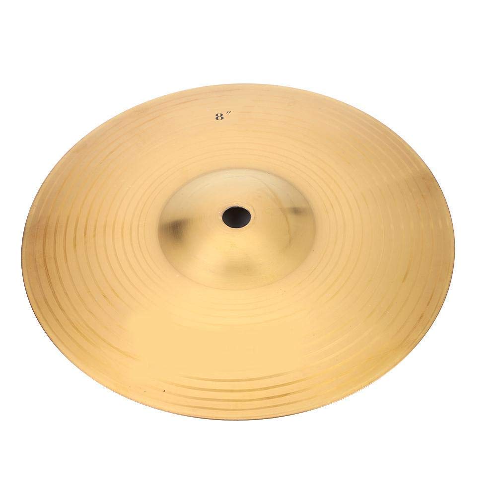Platillo Splash 8 Pulgadas para Batería Jazz Drum, Latón Auténtico con Acabado Tradicional, Ideal para Estilo Duradero, Toallitas Incluidas – Compatible con Instrumentos de Percusión Profesionales