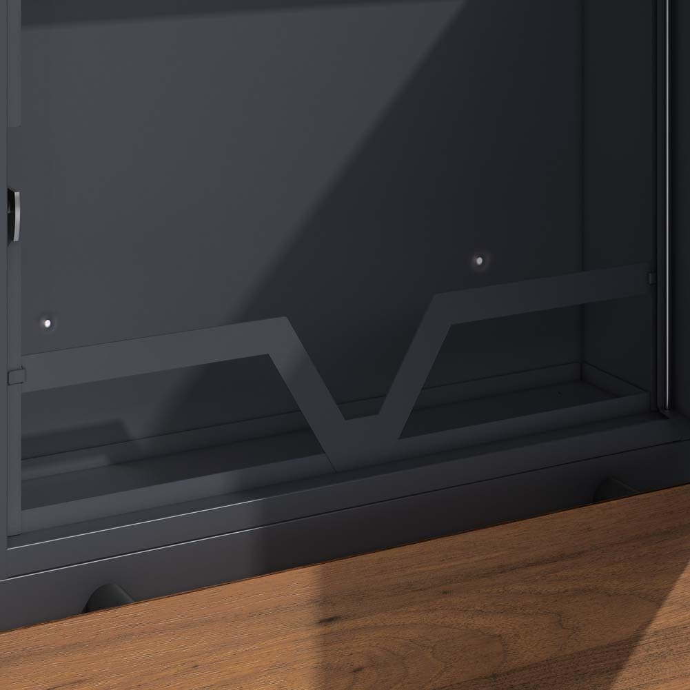 SCHARTEC Buzón SPB-5 de madera, diseño oscuro con compartimento para periódicos, moderno y grande, buzón de pared
