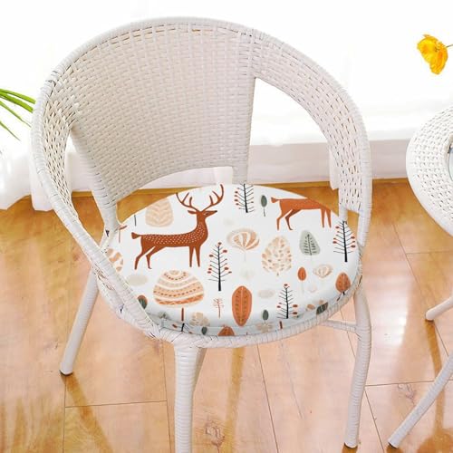 Coussin de chaise rond en mousse à mémoire de forme pour salon et balcon
