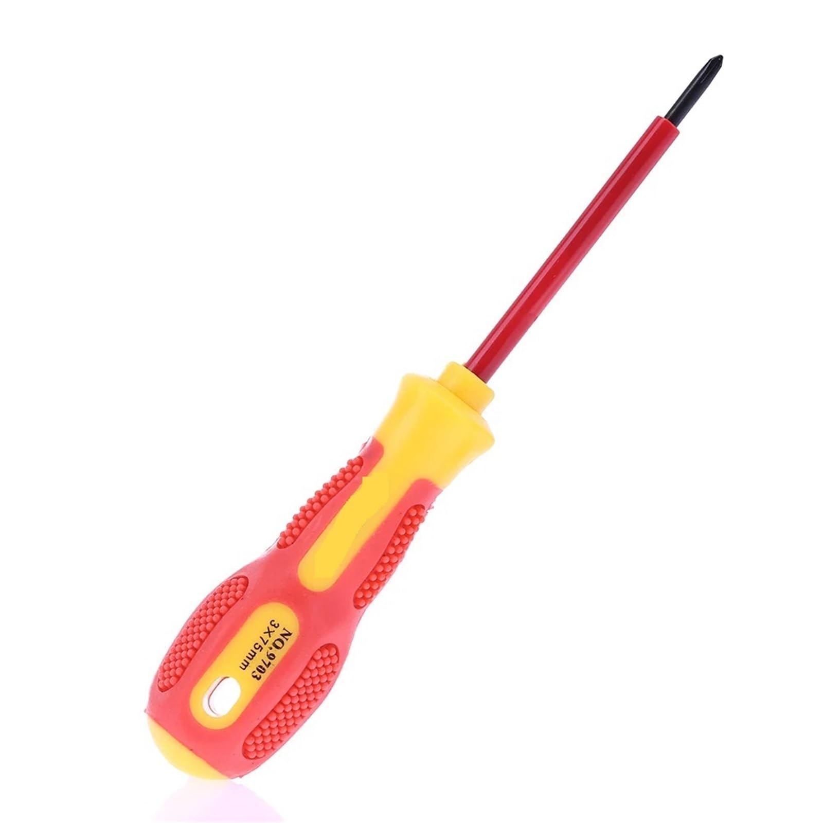 Insulated Screwdriver Withstand Voltage 1000V Precision Magnetic Phillips Slotted for Electrician Repair Hand Tool Easy to Carry(Black)