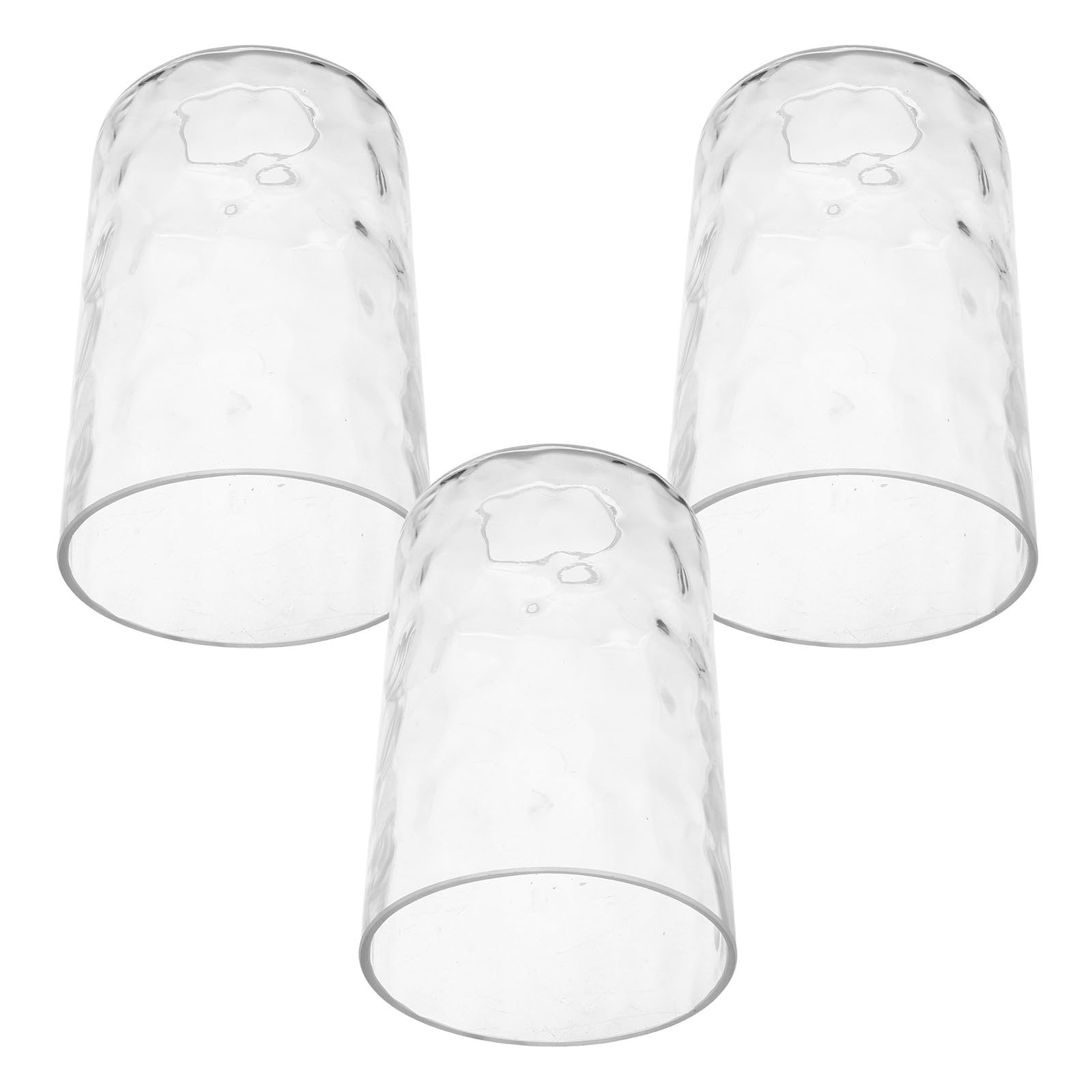 MAGICLULU 3 Piezas Pantalla de Vidrio Texturizada Efecto Agua Cilindro Transparente con Orificio para Lámparas Colgantes Apliques y Techo Reemplazo Industrial para Iluminación