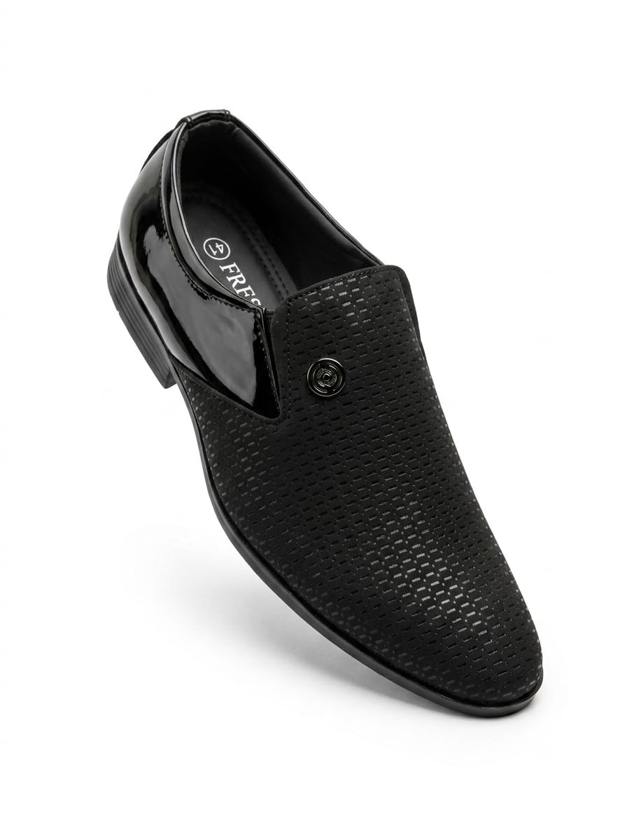 Men's Black Formal Slip-On Moccasins Shoes for Party & Wedding-picture-50