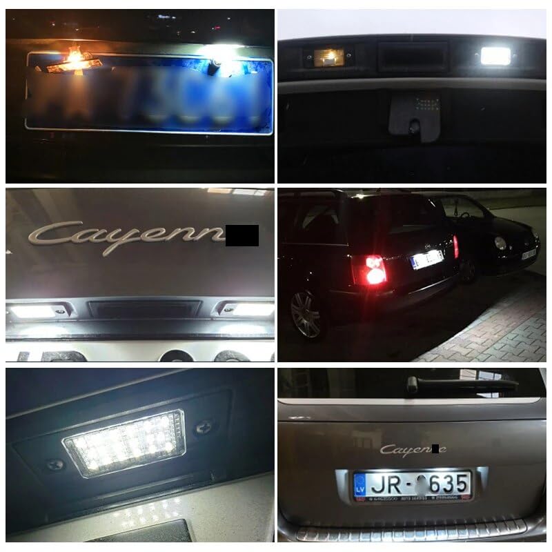 Luz de matrícula de alta durabilidad y ajuste preciso para Cayenne y Touareg 5