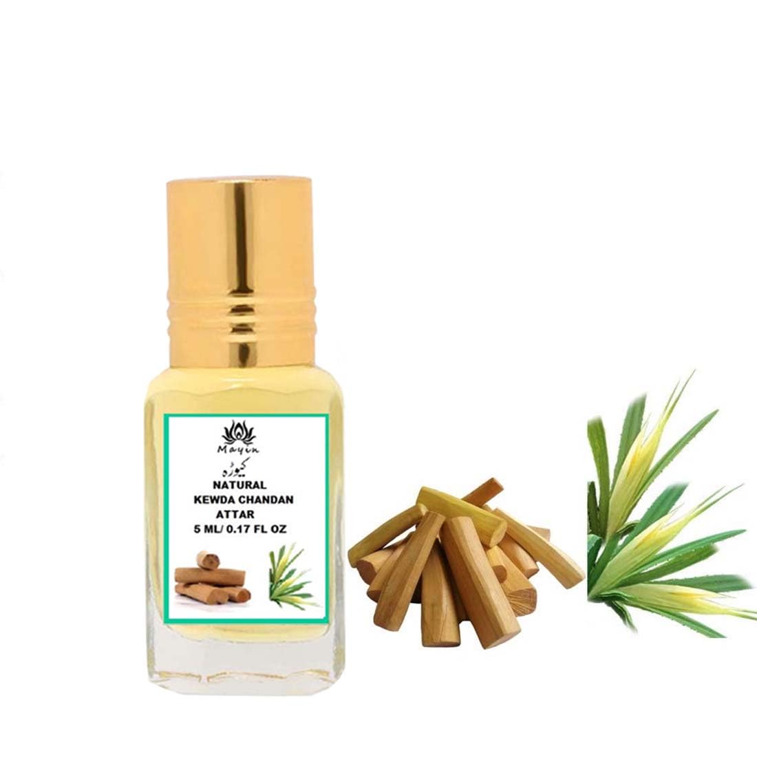 Mayin Kewda Chandan Perfume Attar for Men and Women, 5 ml