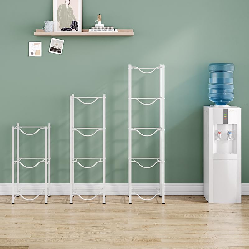 Botella enfriadora de agua blanca resistente desmontable de 5 niveles para ahorrar espacio, ideal para uso doméstico y de oficina