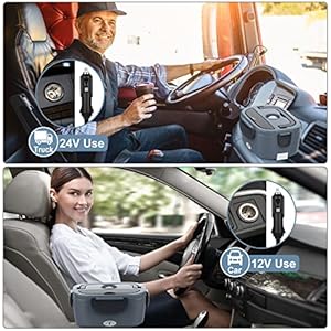 Heated Lunch Box for Adults, 60-80W Electric Lunch Box for Car/Truck, Portable Food Warmer, Heating Lunch Box for Work, Electric Lunchbox Food Heated for Men, Christmas Gift White Elephant Gifts Heated Lunch Box for Adults 60 80W Electric Lunch Box for CarTruck Portable Food Warmer Heating Lunch Box for Work Electric Lunchbox Food Heated for Men Christmas Gift White Elephant Gifts