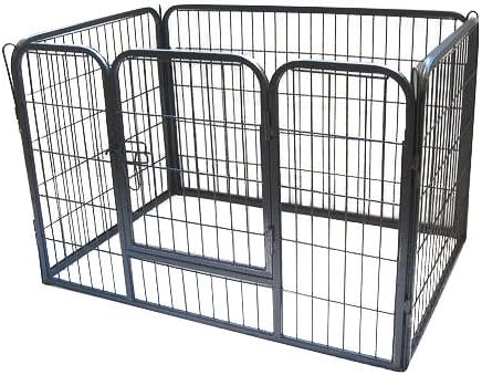 Bunny Business Heavy Duty Puppy Play Pen/ Rabbit Enclosure, Small, Gunmetal Grey
