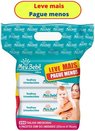 Toalha Higiênica Umedecida Meu Bebe Ultra 50x5 Leve+ Pague - 250 ...