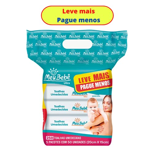 Vip Wipes Toalha Higiênica Umedecida Meu Bebe Ultra 50x5 Leve+ Pa...