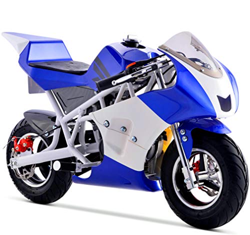 Pocket Bike Mini Motorcycle 4 Stroke Gas Power (Blue)