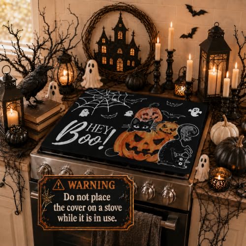 Image of Pumpkin Stove Top Cover for Electric Stove, 28x20 inch