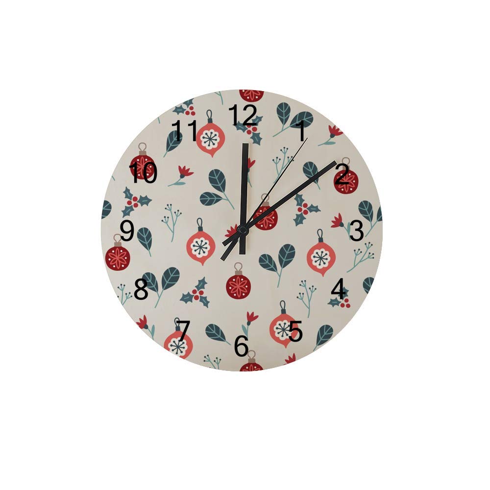 Horloge murale ronde en bois au design floral, une idee de cadeau pour la maison