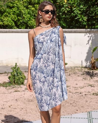 Image of Eicolorte Womens Beach Cover Up Chiffon Sheer Bikini Beach Swimsuit Coverup Sarong Pareo Wraps for Women