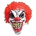 Produktbild Bristol Novelty BM461 Horror-Clown-Maske mit roten Haaren, Einheitsgröße, Halloween-Zubehör, Rot