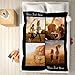 AOFUN Personalized Photo Blanket, 4 Photos Custom Blankets Photo Blankets Customize for Mom Grandma Wife Women from Daughter Son Husband, 8 Sizes