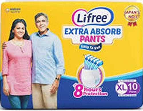 Lifree Extra Absorb Adult Diaper Pants - 10 Count (X Large)