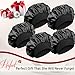 5 Pcs Silk Bonnet for Sleeping Women, Curly, Natural, or Color Treated Hair Bonnet for Sleeping, Satin Bonnet Hair Accessories for Women (Black)