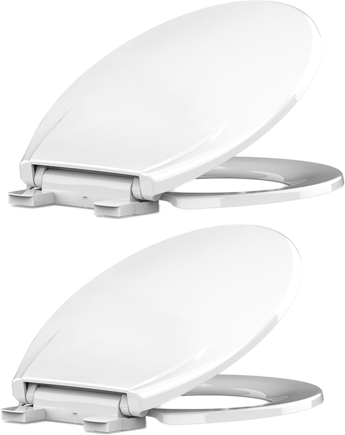 Elongated Toilet Seat with Quick-Release & Soft-Close - Easy Installation and Cleaning, Durable Plastic Design