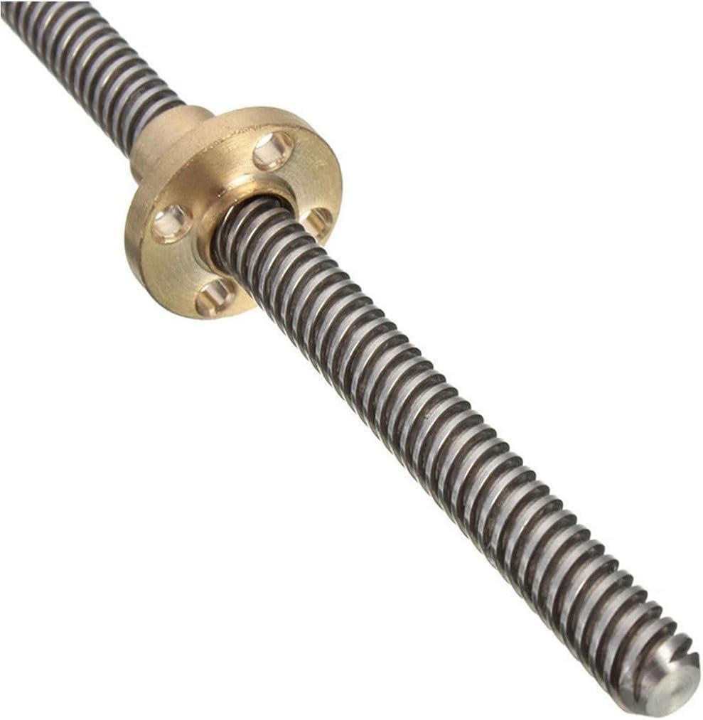 Gewindestange aus Edelstahl, 1 Stück T16 Edelstahl for CNC-3D-Drucker, Länge 100–1000 mm, Steigung 4 mm, 4 mm Trapezschraube und Mutter