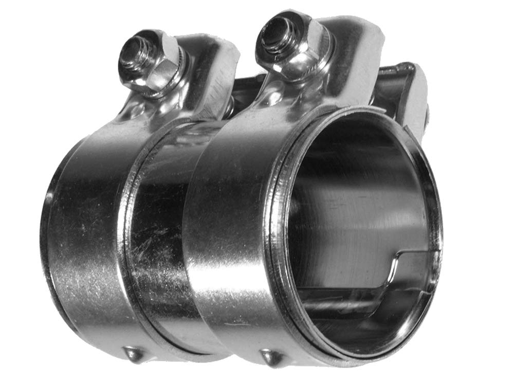 Bits4reasons Silver E-Tech Ec003 New Model Heavy Duty Adjustable Exhaust Pipe Joiner/Connector 39Mm To 41Mm, 125Mm Long