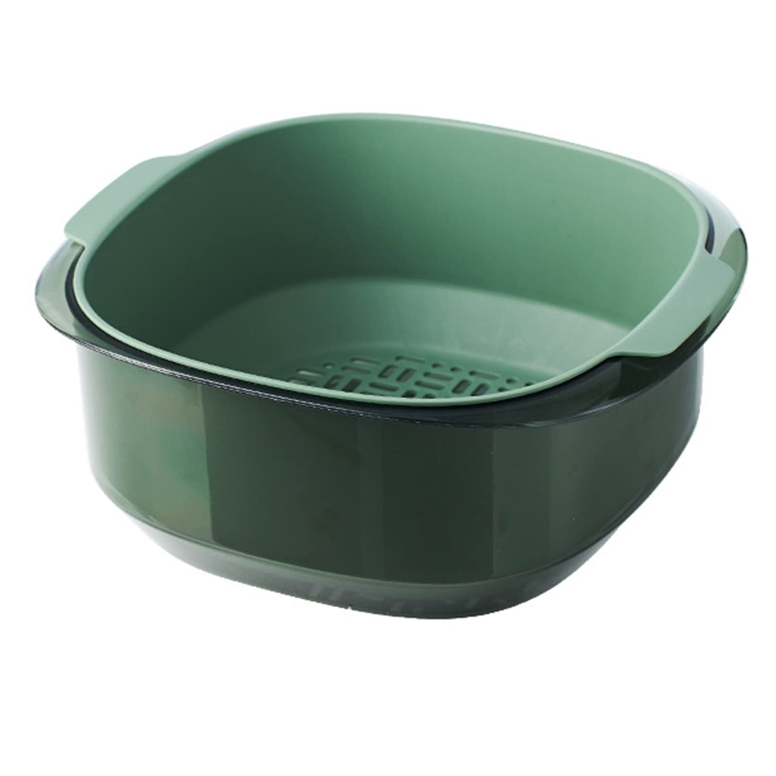 MALSSE Household Fruit Basket Colander Vegetable Drain Basket Ergonomic and Quick Drain Easy to Use Clean Kitchen