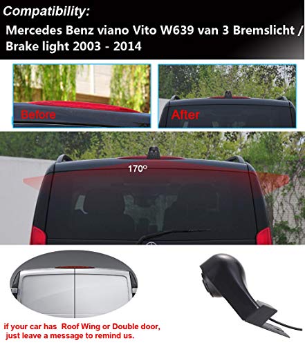 Parking Camera Kit7'' Inch TFT LCD Screen Auto Monitor + HD IR Night Vision Brake Light Rear View Camera Backup Camera for Mercedes Benz Viano Vito W639 VAN 2003-2014 - Image 2