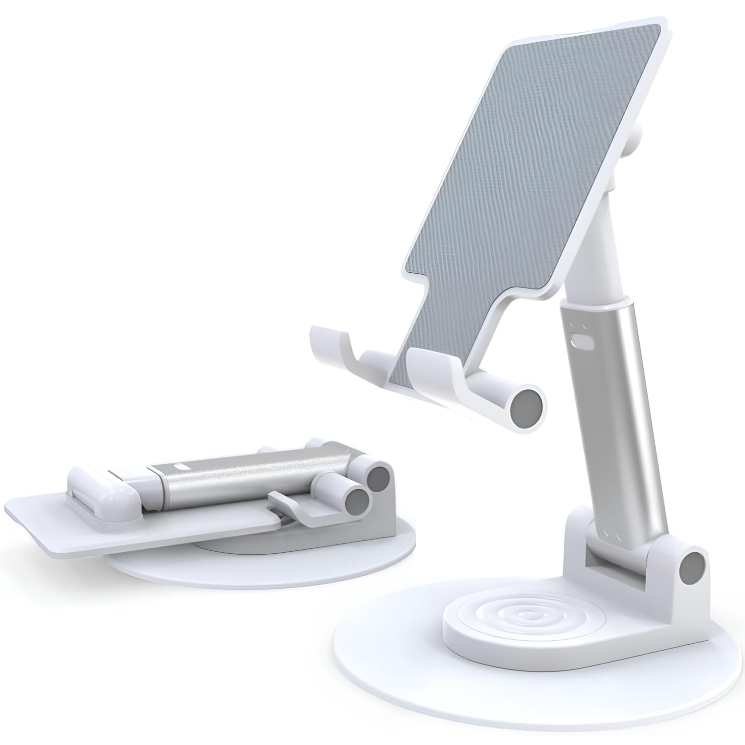 Elfora 360° Rotating Mobile Phone Stand | Foldable, Height & Angle Adjustable Phone Holder for Desk | Portable & Stable Design | Compatible with iPhone, Samsung, Vivo, Oneplus & All Smartphones(White)-image-5