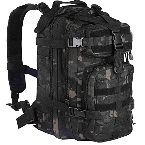 WolfWarriorX Military Tactical Assault Backpack Hiking Bag Extreme Water Resistant Small Rucksack Molle
