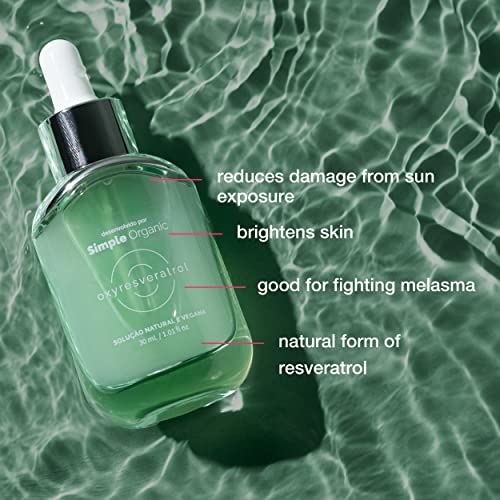 Simple Organic Dark Spot Remover For Face - Oxyresveratrol Serum - Antioxidants Target Hyperpigmentation, Brightens Dull And Uneven Skin Tone - Made In Brazil, 30Ml #TOP1
