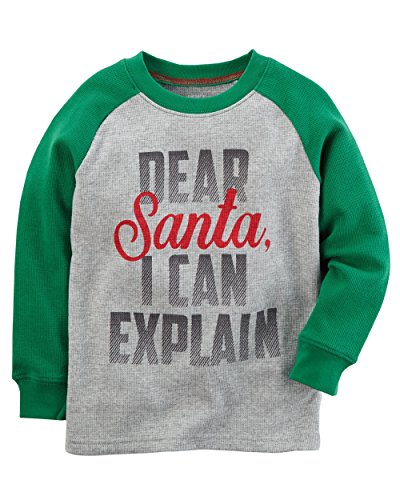 T-shirt bébé 9 mois Carter's manches longues gris chiné motif de Noël