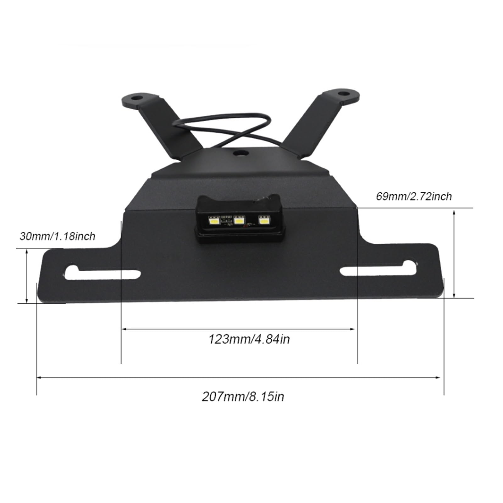 Portatarga Per Moto Con Luce LED E Supporto Targa Per Fat Boy FLFB 107 2018-2020 FLFBS 114 2018-2024
