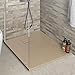 Piatto doccia in Resina, disponibile in diverse misure, design ultraslim con effetto pietra serie Agorà (80x100, Tortora)