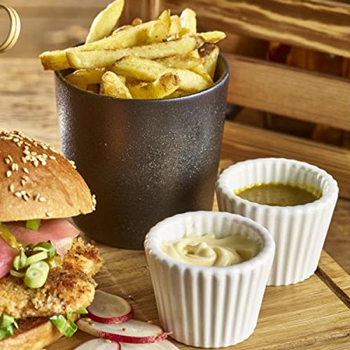 GenWare Porcelain Fluted Ramekin 1.5oz / 45ml, 369206, Pack of 12 - Image 3