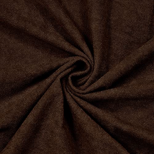 Image of Amigos 100% Waterproof Ultra Soft Cotton Feel Terry Mattress Protector King Size 72 inchx 72 inch | Breathable Hypoallergenic Elastic Fitted Mattresses Cover (72x72, Coffee Brown)