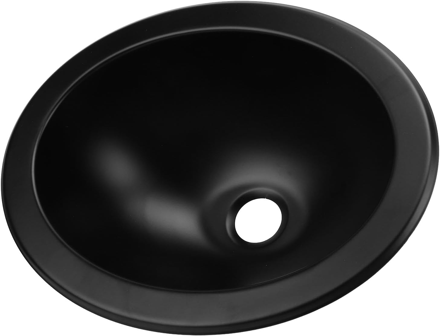 RV Round Sink Stainless Steel Bar Sink 340 x 270 x 120mm with 40mm Outlet for Boat Caravan Campervan Kitchen Bathroom