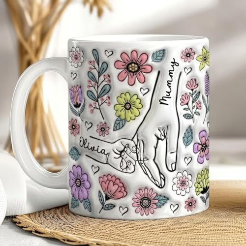 Taza personalizada para mamá con nombres de niños miniatura 2