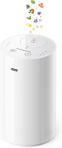 Miniatura 10 de Difusor de aceite esencial sin agua, difusor de aromaterapia portátil con capacidad de 20mL, difusor de aroma mini a batería, 3 niveles de niebla y