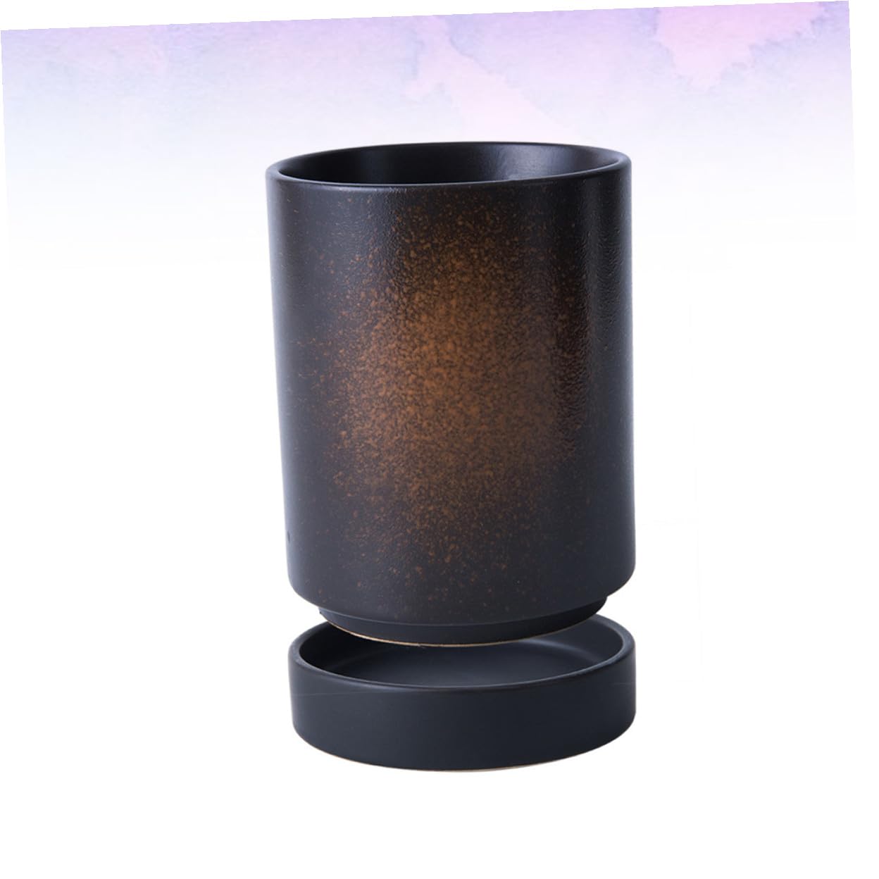 Alipis Support à Baguettes en Céramique Noir Égouttoir Intégré, Rangement Pratique pour Couverts et Cuillères, Cuisine et Présent de Pendaison de Crémaillère