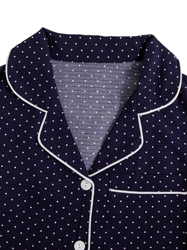 Image of Verdusa Pajamas For Women Set 2 Piece Cute Pjs Sleepwear Lounge Sets | Pj Sets For Woman, Button Down Shirts With Pajama Shorts, Cute Print, Comfy Sets
